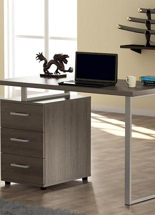 Письмовий стіл loft design l-27 дуб палена сріблястий