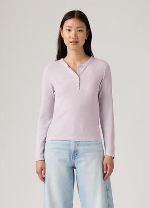Жіночий вафельний лонгслів henley levi's