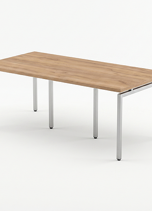 Стіл для переговорів q-200 loft design дуб крафт золотий сріблястий