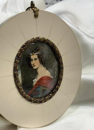 ✨ 👑 🖼️ старинная портретная миниатюра на котце мюнхенская галерея красавиц (amalia von schintling) 🖼️ 👑 ✨