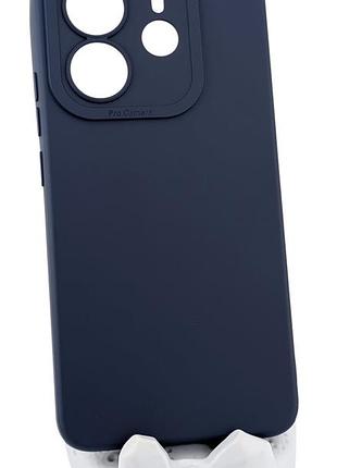 Чехол pro camera для xiaomi redmi note 14 4g eu (код 24117rn76e) бампер с микрофиброй темно-синий