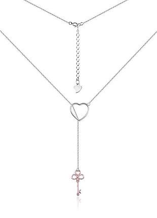 Серебряное колье, размер 39,5 см x 0,1 см, вес: 3.1 г