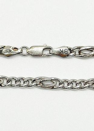 Серебряная цепочка, тигровый глаз 3+1 (830р), размер 60 см x 0,6 см, вес: 17.4 г