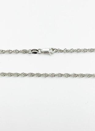 Серебряная цепочка, размер 45 см x 0,35 см, вес: 4.4 г