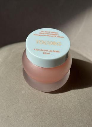 Зволожувальна та регенерувальна маска для губ tocobo vita glazed lip mask, 20 ml