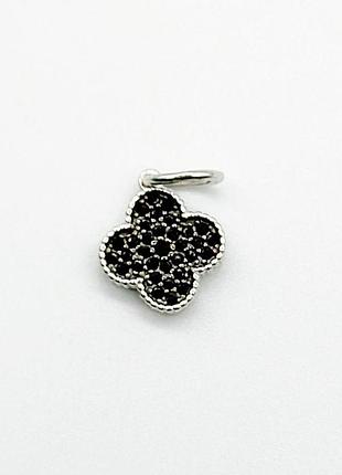 Срібний підвіс в стилі "van cleef та arpels" зі вставкою фіаніт