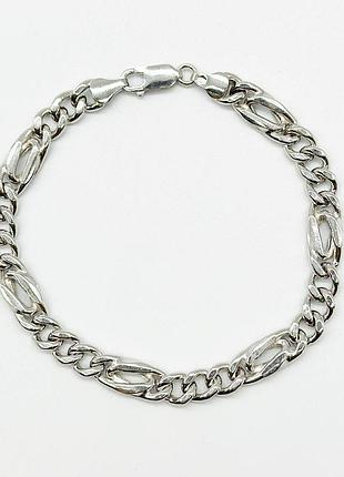 Серебряный браслет, размер 22 см x 0,8 см, вес: 11.0 г