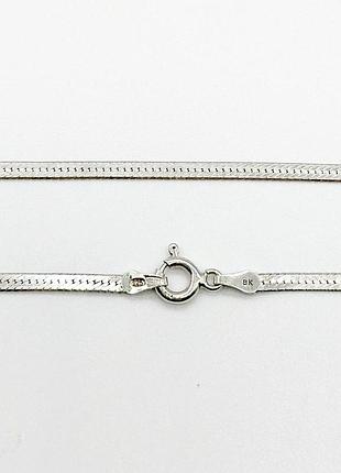 Серебряная цепочка, плоская лента (825р), размер 45 см x 0,25 см, вес: 4.3 г