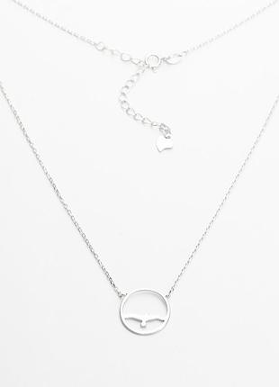 Серебряное колье одинарное, размер 41 см x 0,1 см, вес: 1.7 г