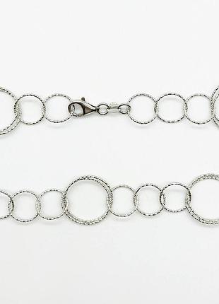 Серебряная цепочка, размер 55 см x 0,16 см, вес: 12.3 г