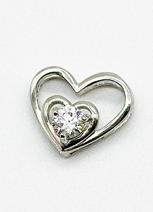 Срібна підвіска зі вставкою swarovski zirconia