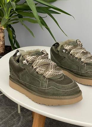 Жіночі зелені черевики ugg lowmel sneaker green х угг бутс 39