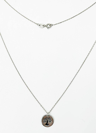 Серебряное колье одинарное, размер 45 см x 0,1 см, вес: 2.1 г