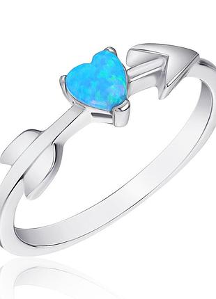 Серебряное кольцо с опалом, размер 16,0, вес: 1.6 г