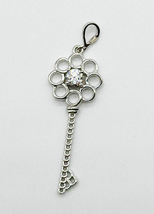 Срібна підвіска зі вставкою swarovski zirconia
