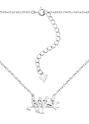 Серебряное колье родированное, размер 39 см x 0,1 см, вес: 3.6 г