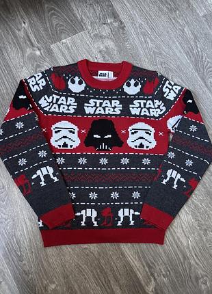 Светр для хлопчика m&co star wars червоний, сірий 140 см (9-10 років)