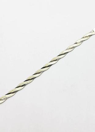 Срібний браслет, розмір 18 см x 0,45 см, вага: 6.8 г