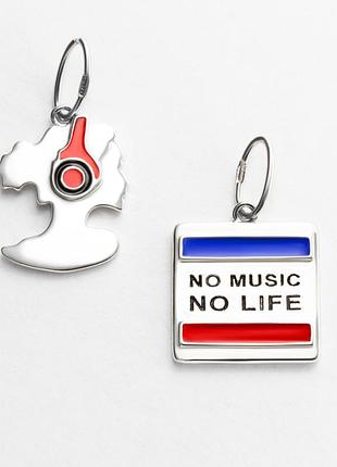 Срібна підвіска покрита родієм зі вставкою емаль