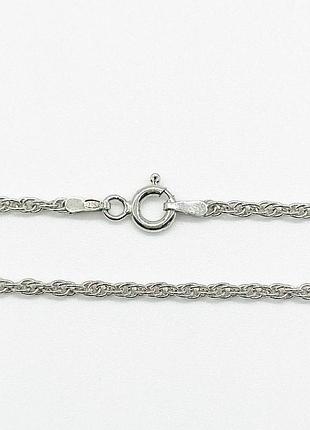 Серебряная цепочка корд, размер 45 см x 0,2 см, вес: 4.0 г