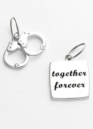 Срібний підвіс "together forever"