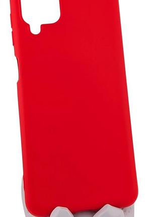 Чохол silicone case для samsung galaxy a12 / a125 бампер із мікрофіброю червоний