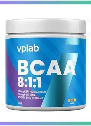 Bcaa 8:1:1 300g vplab манго для підвищення ефективності тренувань відновлення м'язів спортивне харчува sku_2023-10-5724