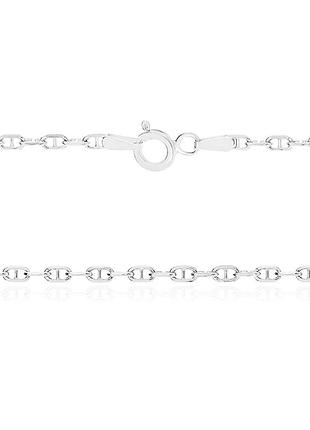 Серебряная цепочка, якорь гуччи (251), размер 55 см x 0,2 см, вес: 5.5 г