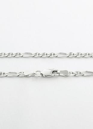 Срібний ланцюжок, фігаро гуччі (815), розмір 55 см x 0,3 см, вага: 8.4 г