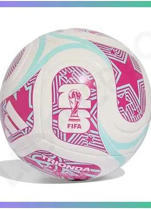 Футбольний м'яч adidas fifa world cup 26 trionda club для тренувань та матчів білий розмір 5 sku_jd8054