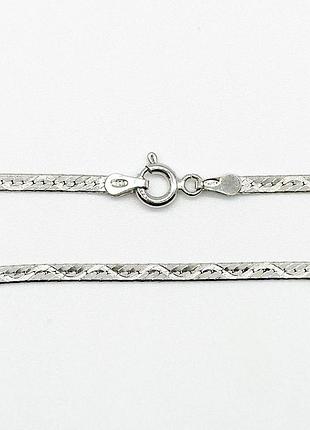 Серебряная цепочка, плоская лента (825), размер 45 см x 0,25 см, вес: 4.7 г