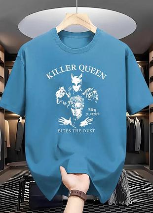 Рок аниме футболка killer queen jojo