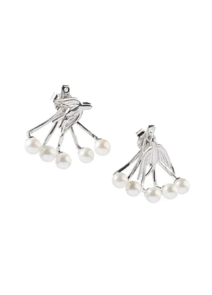 Серебряные серьги со вставкой sea shell pearl