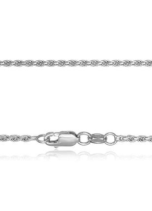Серебряная цепочка с плетением жгут, размер 60 см x 0,1 см, вес: 5.7 г