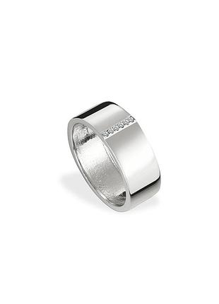 Серебряное кольцо широкое с маленькими фианитами, размер 16,5, вес: 4.0 г