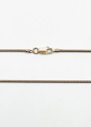 Серебряная цепочка, плетение снейк круглый с насечкой, размер 50 см x 0,15 см, вес: 5.2 г