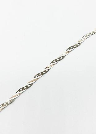 Серебряный браслет, размер 18 см x 0,7 см, вес: 5.0 г