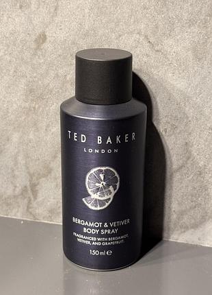 Ted baker спрей дезодорант для тіла bergamot & vetiver body spray 150ml
