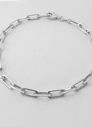 Серебряный браслет, плетение якорь, размер 22 см x 0,5 см, вес: 7.6 г