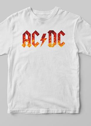 Футболка з принтом «ac/dc» білий