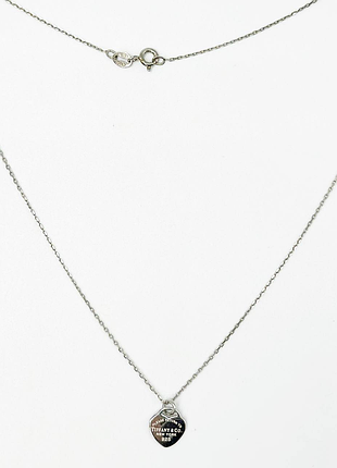 Серебряное колье родированное в стиле "tiffany", размер 45 см x 0,1 см, вес: 1.9 г