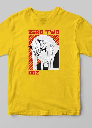 Футболка «002 zero two» а4, жовтий