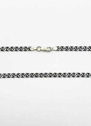 Серебряная цепочка, плетение нонна (мона лиза), размер 45 см x 0,4 см, вес: 8.2 г