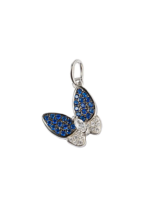 Срібна підвіска в стилі "van cleef та arpels" з фіанітами