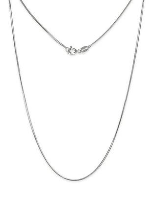 Цепочка из серебра снейк, размер 55 см x 0,1 см, вес: 2.8 г