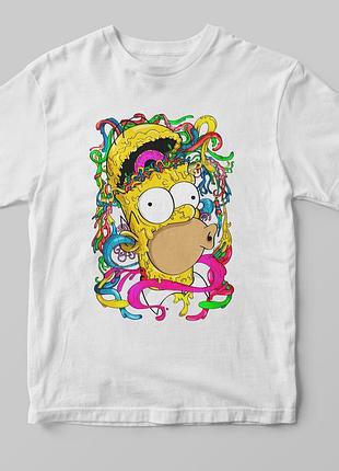 Футболка з принтом simpson білий