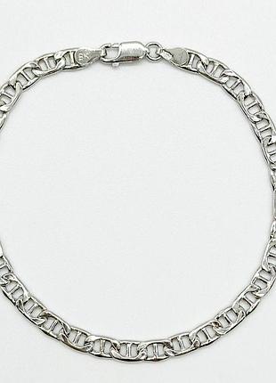 Срібний браслет, плетіння гуччі марина (барлі), розмір 21 см x 0,5 см, вага: 4.3 г