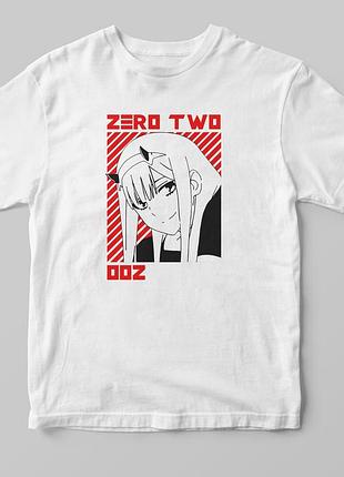 Футболка «002 zero two» а4, білий