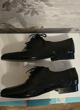 Шкіряні лакові туфлі / оксфорди bradford made in england, р. 7.5 (40)