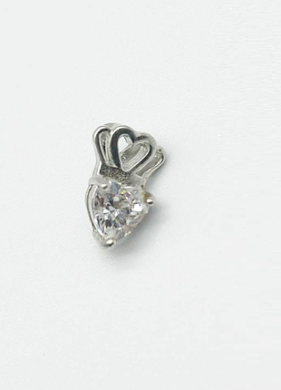Срібна підвіска зі вставкою swarovski zirconia